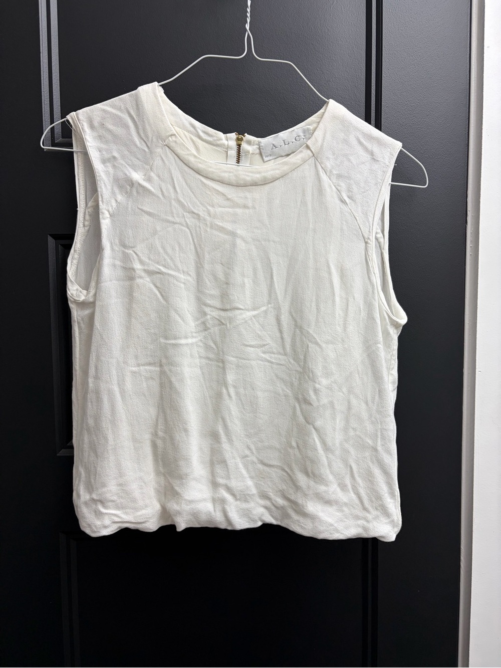 A.L.C. Ivory cut out back tank with metal zipper Summer 2012
